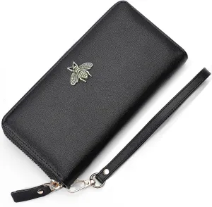 Women Wallet RFID Blocking Ladies Clutch Purses Long Wristlet Wallets for Women