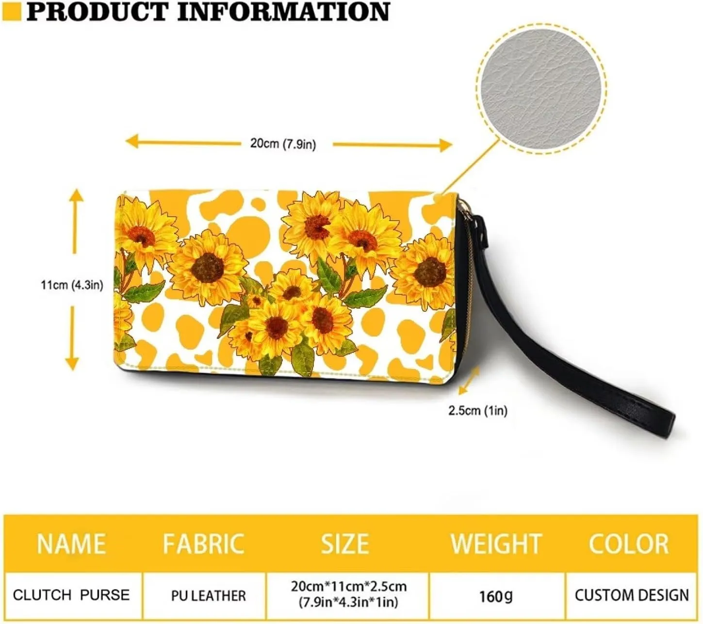 Women Wallets Funny Dachshund Floral Print Leather Long Purse Zip Around Card Holder Clutch Organizer