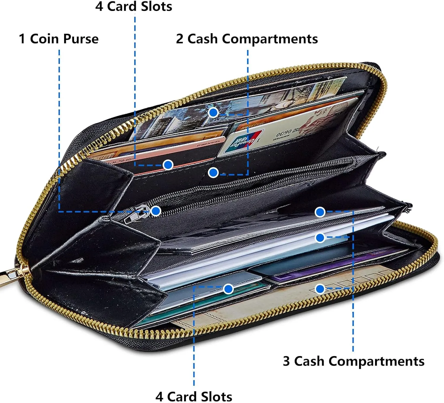 Women Wallets,Large Capacity Clutch Purse for Women Ladie Men Wallet Clearance Credit Card Holder PU Leather Handbag Clutch Purse-Fox at Sunset