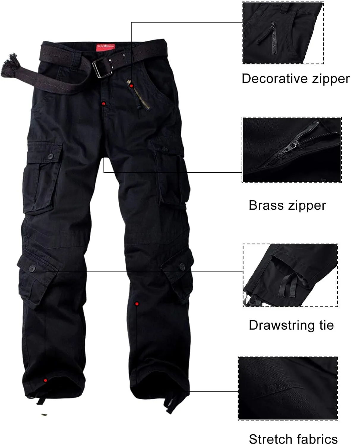 Women's Cargo Pants Quick Dry Casual Military Army Camo Combat Work Casual Pants with Pockets