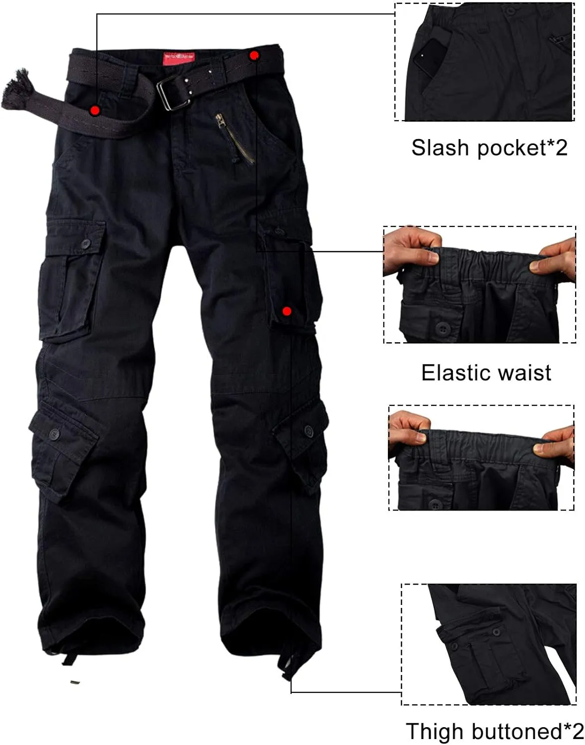 Women's Cargo Pants Quick Dry Casual Military Army Camo Combat Work Casual Pants with Pockets