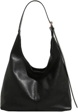 Womens Casual PU Leather Shoulder Bag Large Soft Crossbody Purse Handbag Adjustable Working Tote Satchels 2pcs