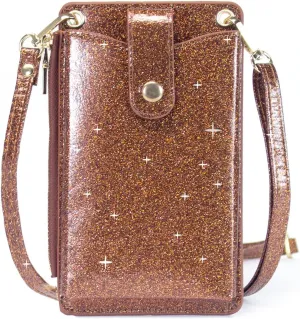 Womens Cellphone Crossbody Bag Small Light Leather Shoulder Purse Handbag Card Wallet Lanyard Case Girls Satchel Pouch