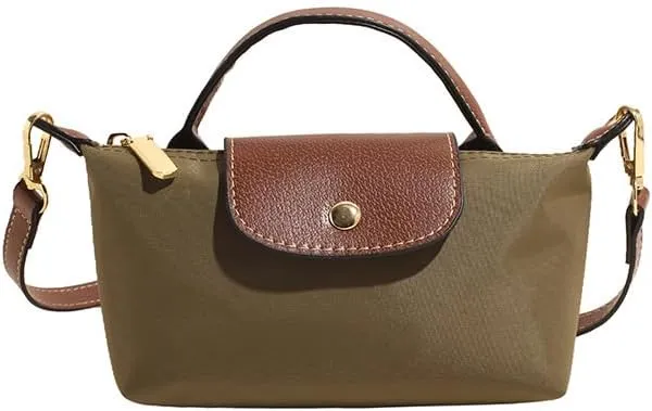 Women's color matching messenger bag small mini bag with adjustable shoulder strap for daily use in light shoulder travel