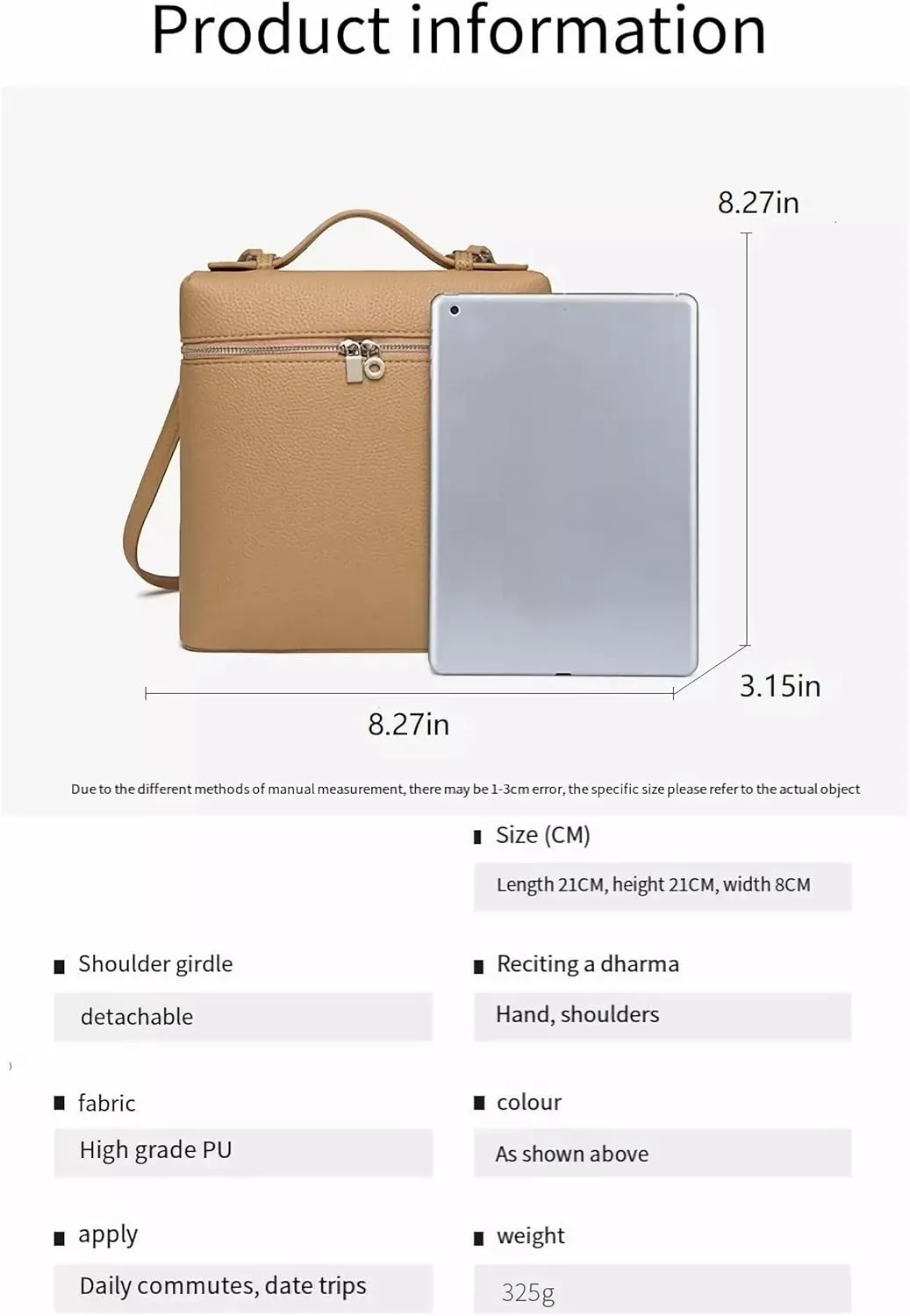 Women's Commuter Square Handbags Synthetic Leather Vintage Backpack Zipper Purses