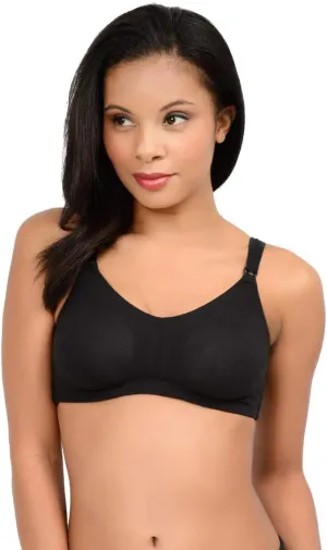 Women's Cotton Blend Wireless Nursing Bra Soft Wire Free Bra with Easy Drop Cups
