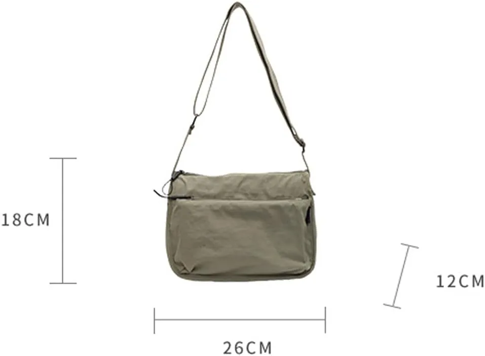 Women's Crossbody Bag Casual Shoulder Tote Small Square Purse Lightweight Fabric Handbag for Daily Travel Outings
