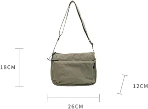 Women's Crossbody Bag Casual Shoulder Tote Small Square Purse Lightweight Fabric Handbag for Daily Travel Outings