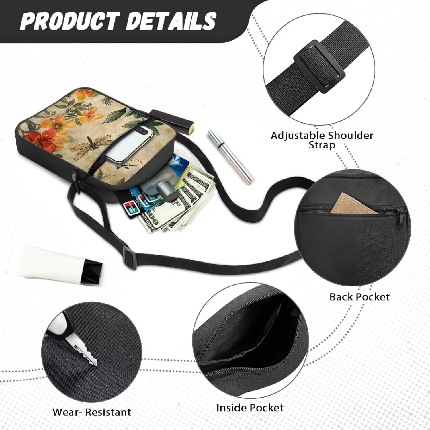 Womens Crossbody Bag Cell Phone Purse Wallet Small Shoulder Handbag for Workout Travel Gym