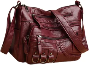 Women's Crossbody Bag in Soft PU Leather for Travel and Birthdays