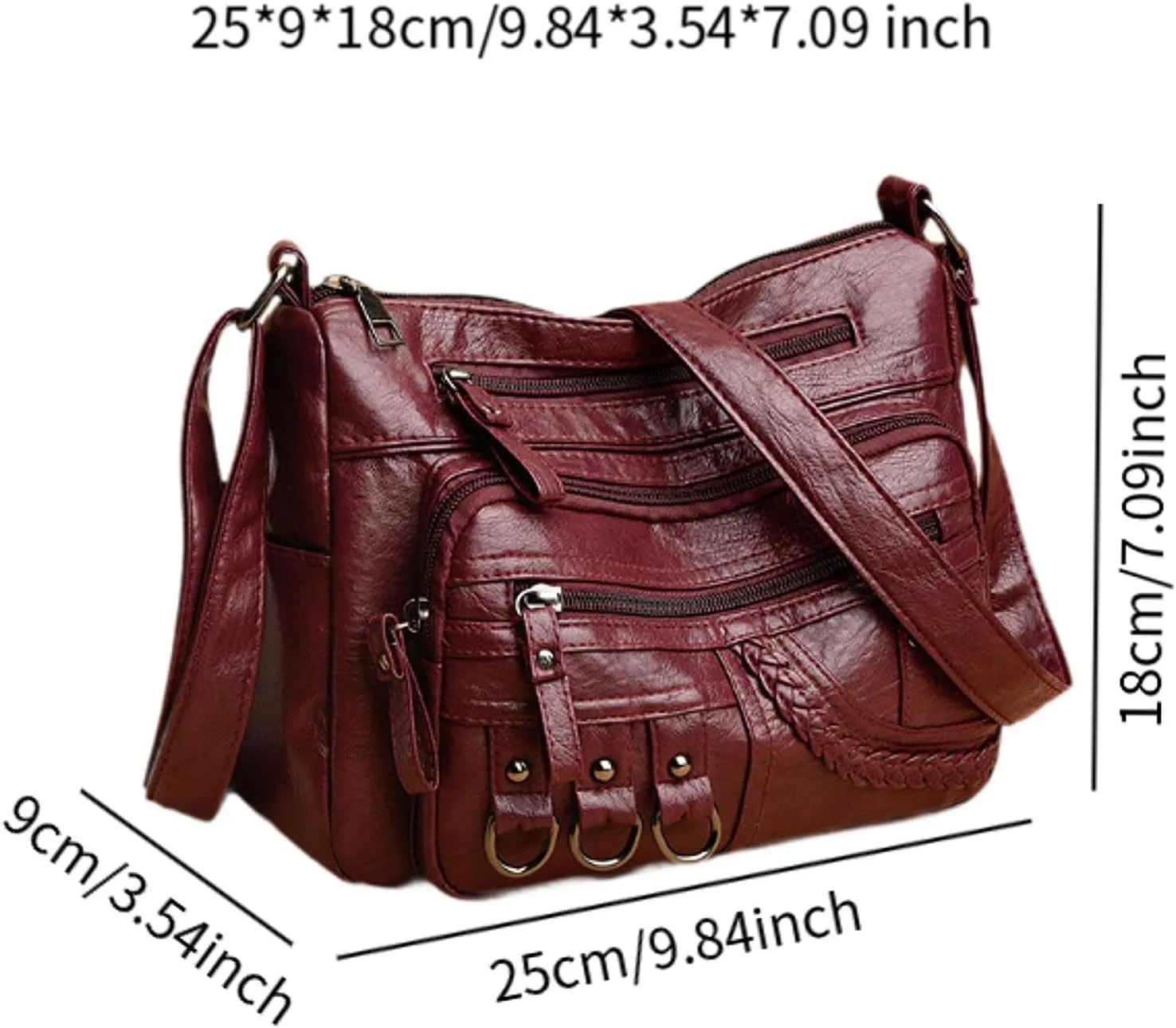 Women's Crossbody Bag in Soft PU Leather for Travel and Birthdays