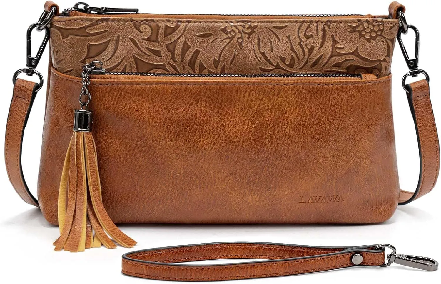 Women's Crossbody Handbag Small Vintage, Ladies Wallet Western Adjustable Phone Purse Clutch Turquoise Concho Embossed