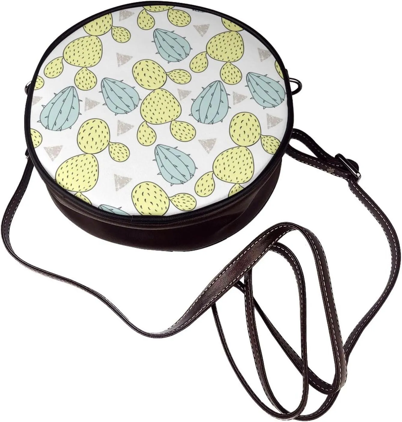 Women's Crossbody Purse - PU Leather Crossbody Bags for Women, Circle Purse Bag for Travel Business Party