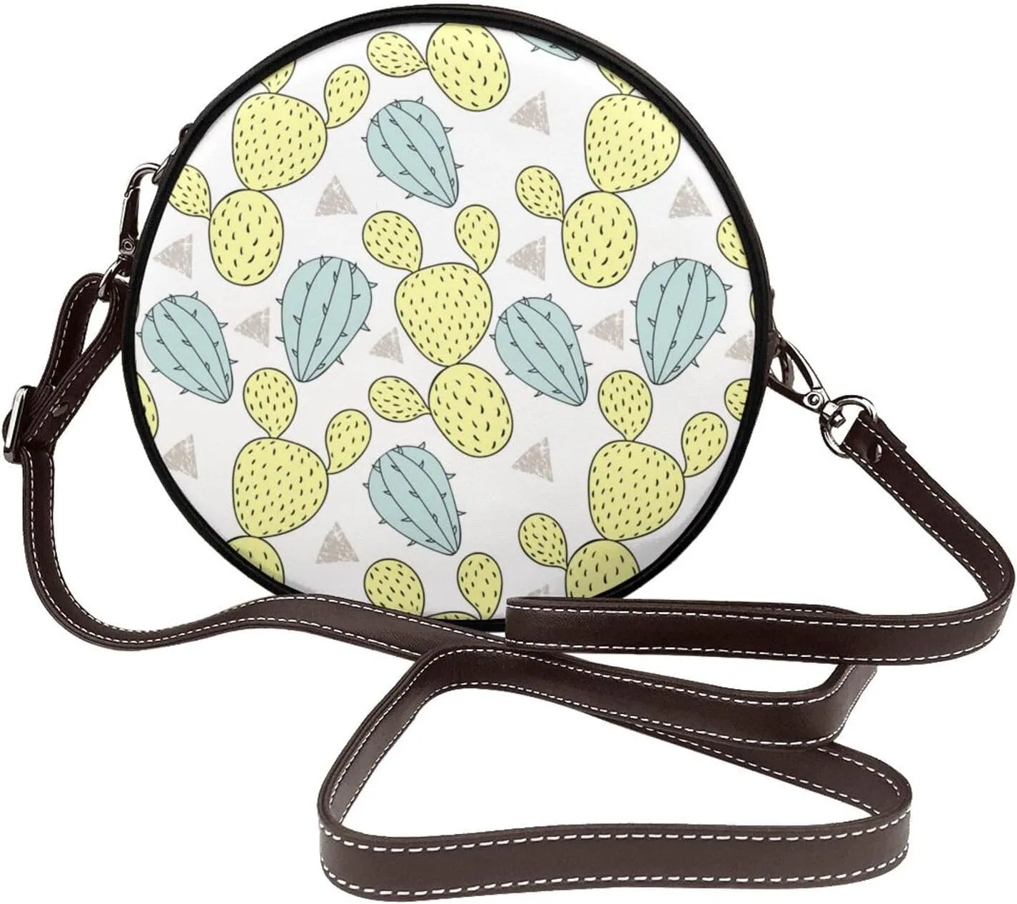 Women's Crossbody Purse - PU Leather Crossbody Bags for Women, Circle Purse Bag for Travel Business Party
