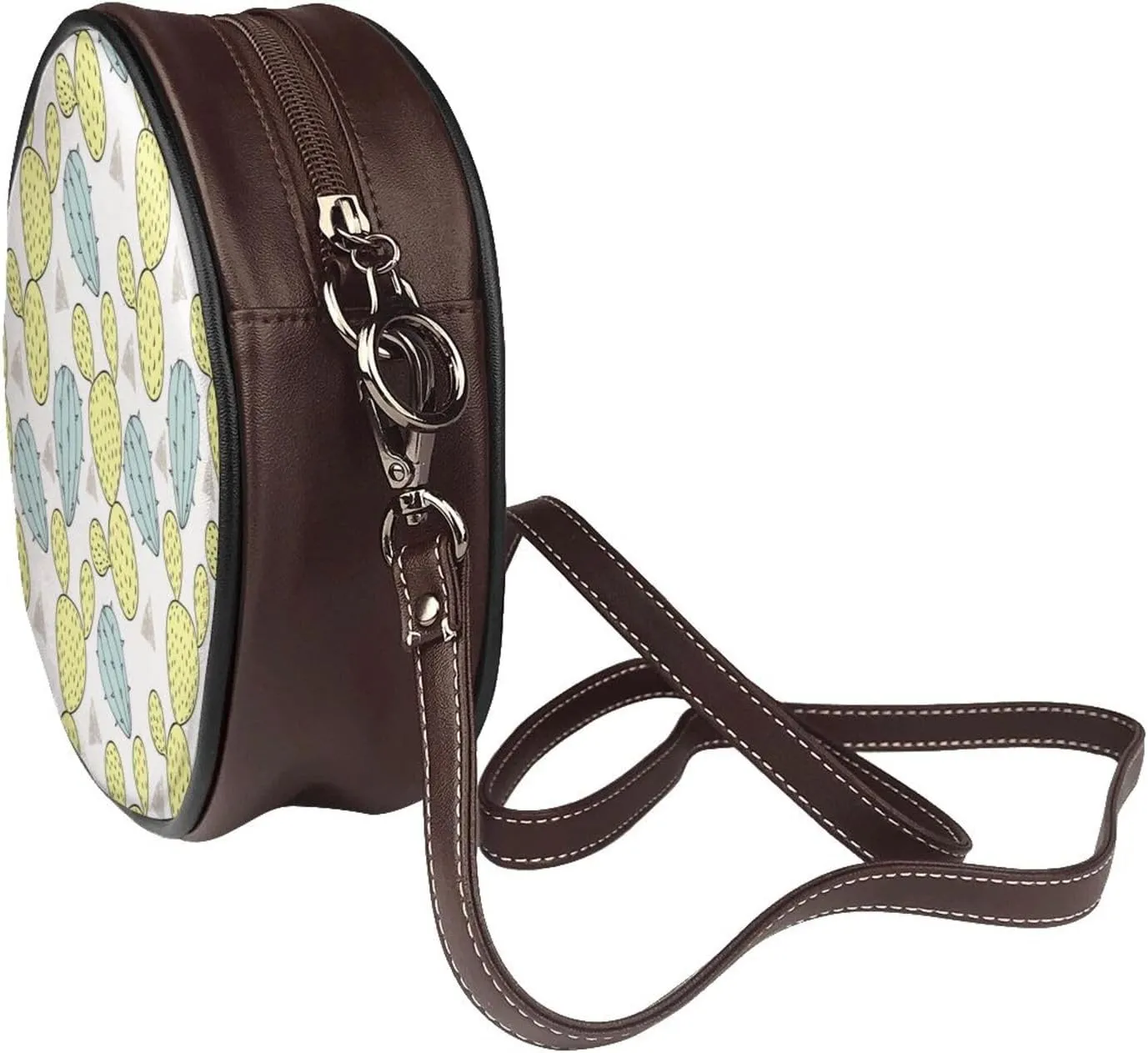 Women's Crossbody Purse - PU Leather Crossbody Bags for Women, Circle Purse Bag for Travel Business Party