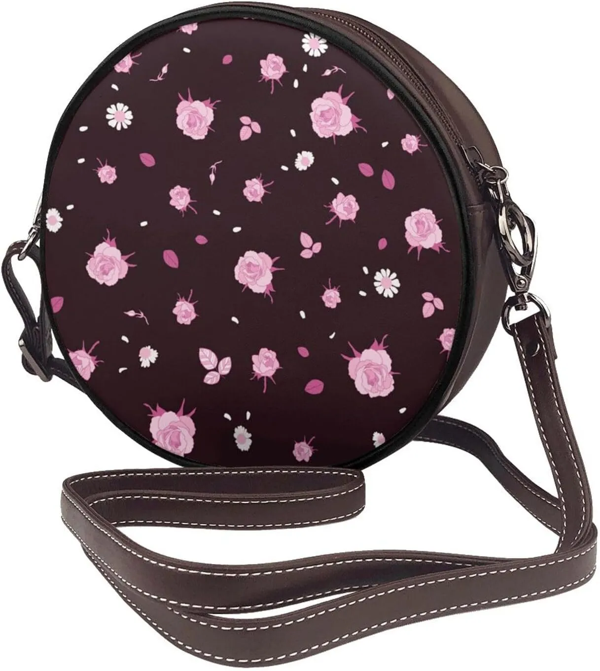 Womens Crossbody Shoulder Bag Circle Purse Clutch Evening Small PU Leather Handbag Fashion Wallet
