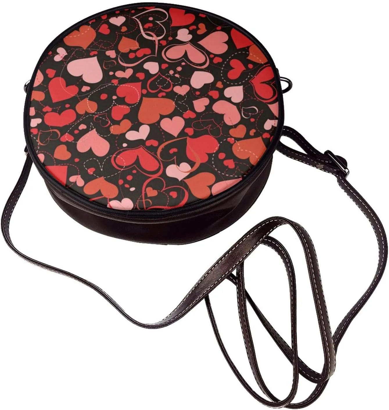 Womens Crossbody Shoulder Bag Circle Purse Clutch Evening Small PU Leather Handbag Fashion Wallet