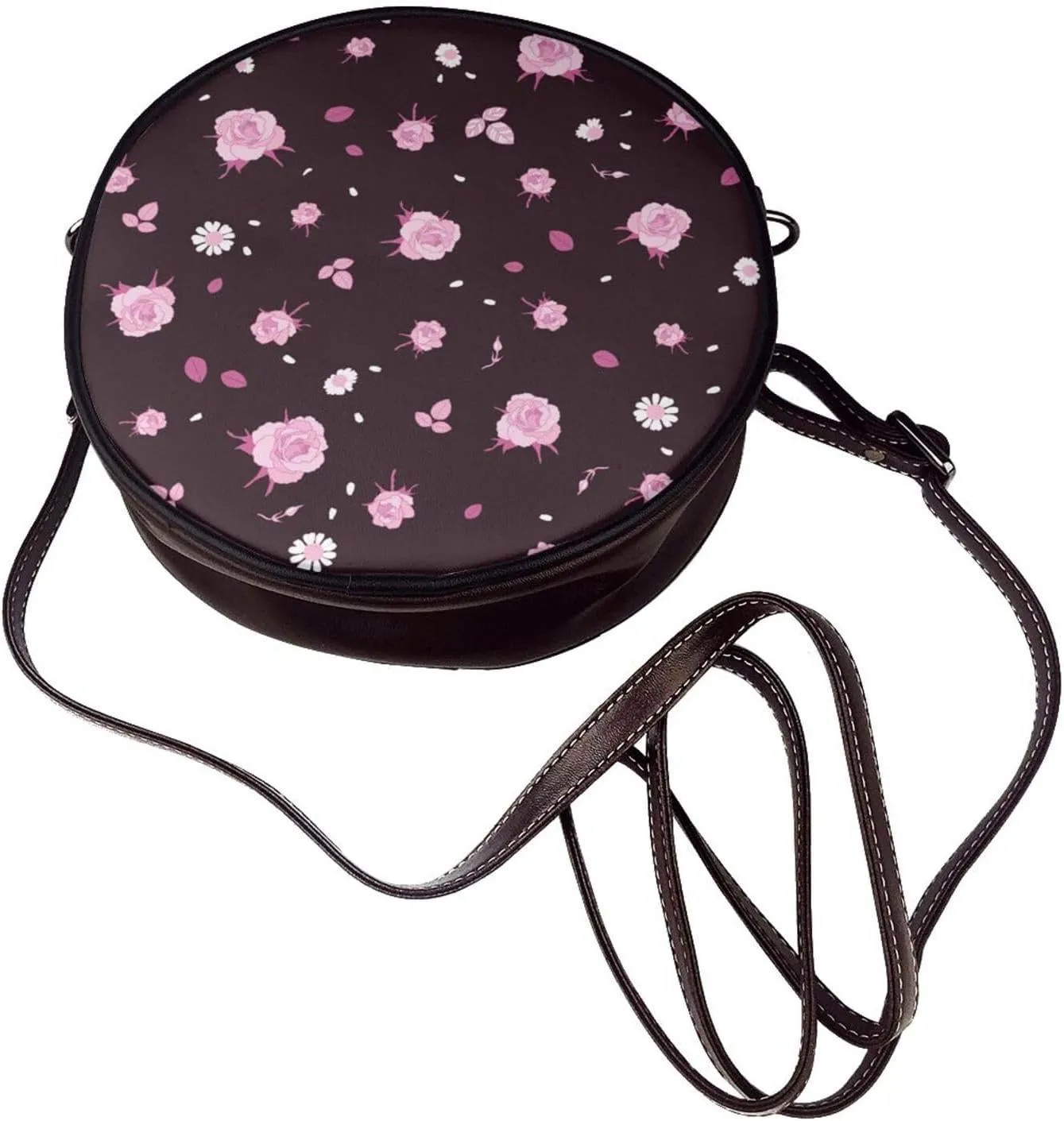 Womens Crossbody Shoulder Bag Circle Purse Clutch Evening Small PU Leather Handbag Fashion Wallet