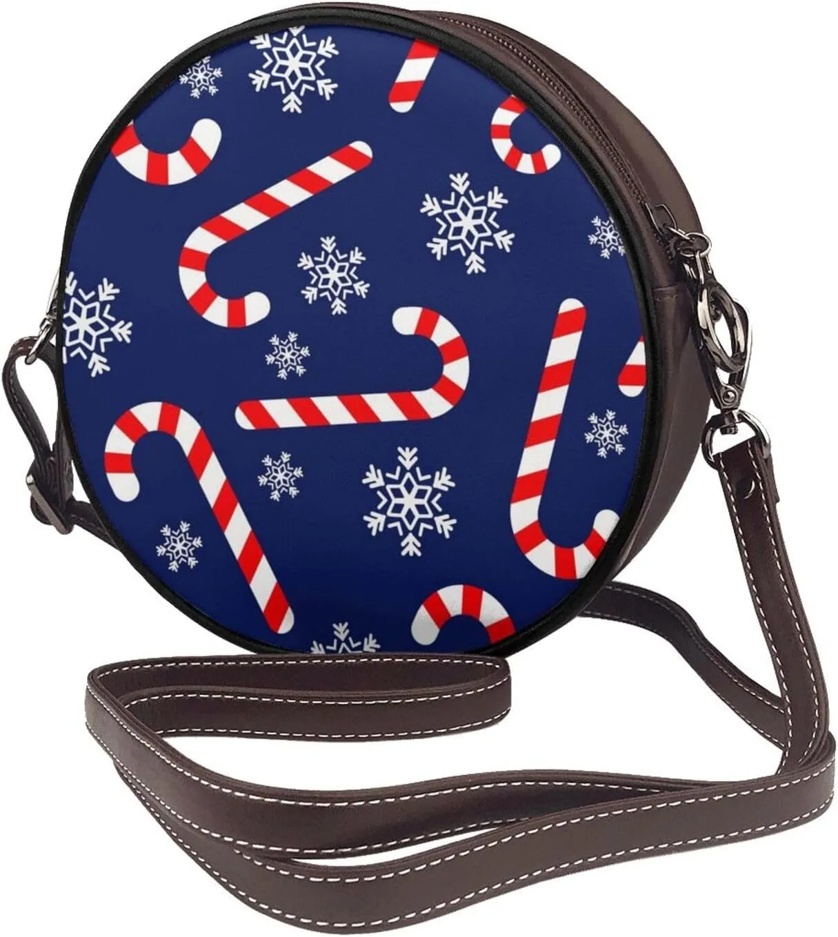 Womens Crossbody Shoulder Bag Circle Purse Clutch Evening Small PU Leather Handbag Fashion Wallet