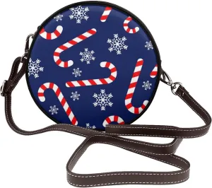 Womens Crossbody Shoulder Bag Circle Purse Clutch Evening Small PU Leather Handbag Fashion Wallet