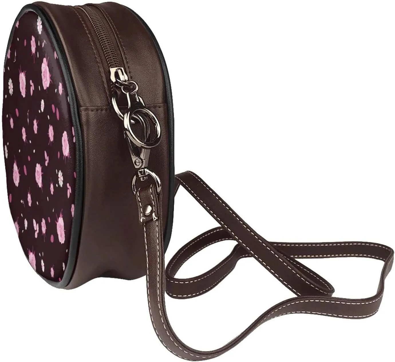 Womens Crossbody Shoulder Bag Circle Purse Clutch Evening Small PU Leather Handbag Fashion Wallet