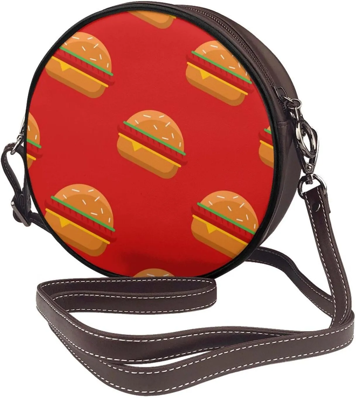 Womens Crossbody Shoulder Bag Circle Purse Clutch Evening Small PU Leather Handbag Fashion Wallet