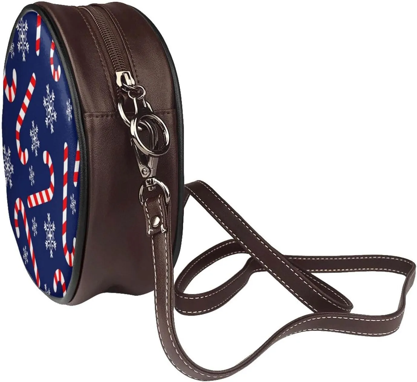 Womens Crossbody Shoulder Bag Circle Purse Clutch Evening Small PU Leather Handbag Fashion Wallet