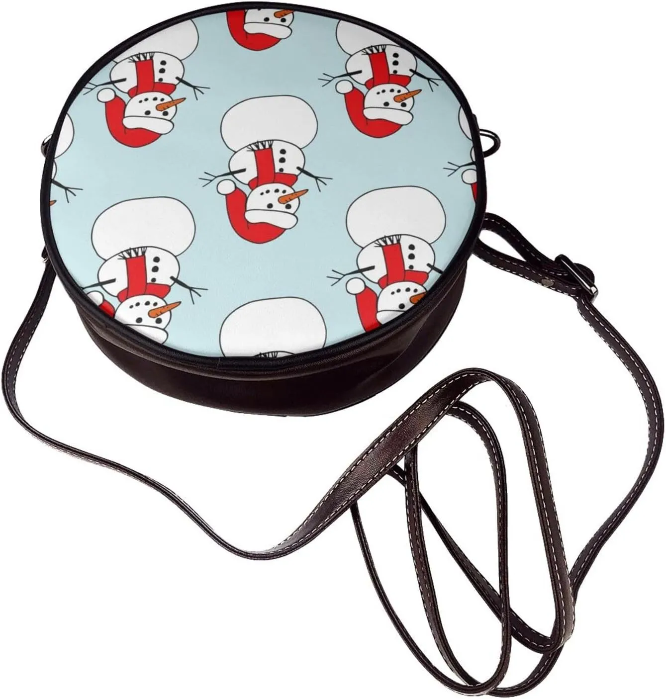 Womens Crossbody Shoulder Bag Circle Purse Clutch Evening Small PU Leather Handbag Fashion Wallet