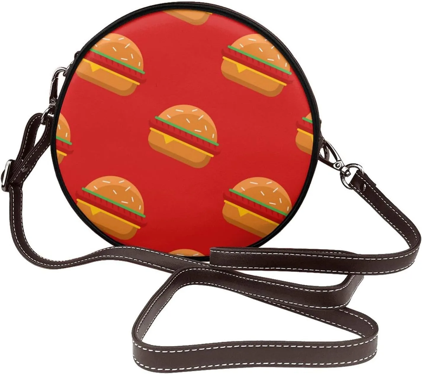 Womens Crossbody Shoulder Bag Circle Purse Clutch Evening Small PU Leather Handbag Fashion Wallet