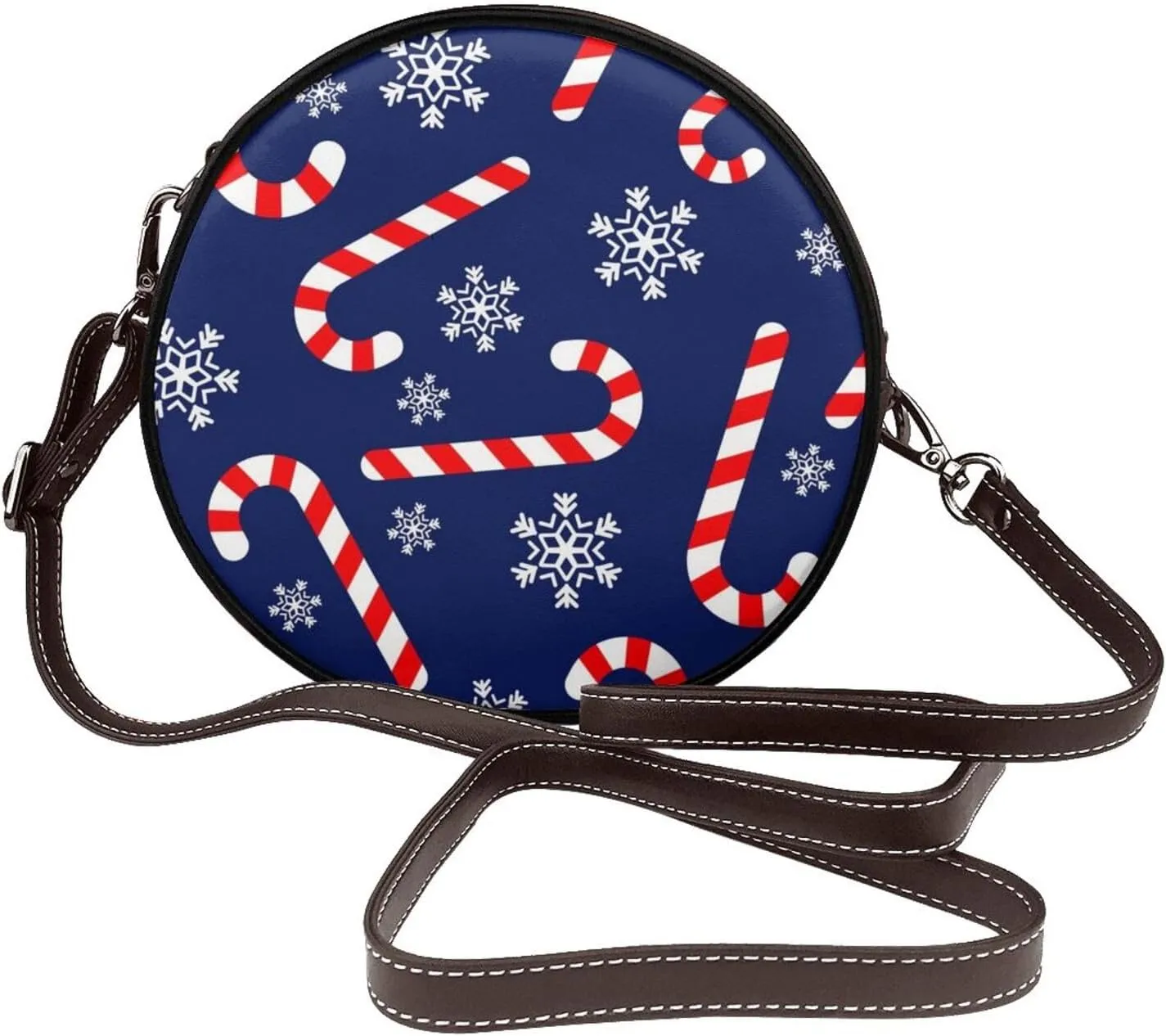 Womens Crossbody Shoulder Bag Circle Purse Clutch Evening Small PU Leather Handbag Fashion Wallet