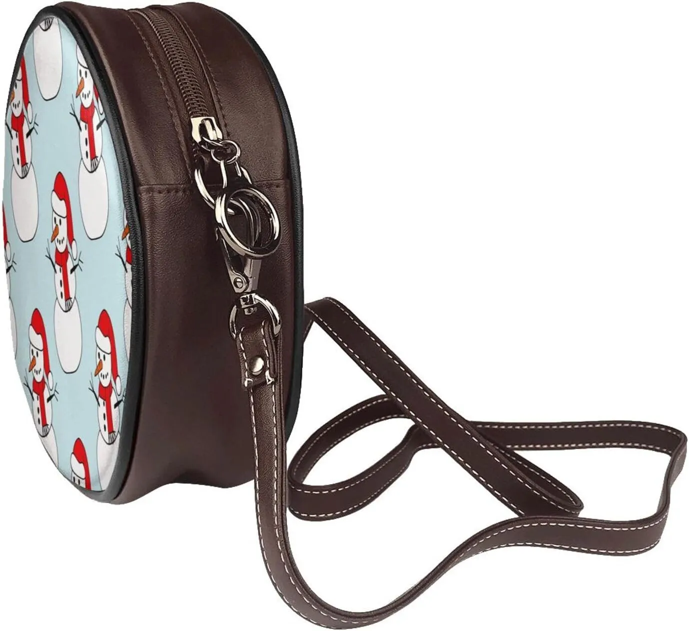 Womens Crossbody Shoulder Bag Circle Purse Clutch Evening Small PU Leather Handbag Fashion Wallet