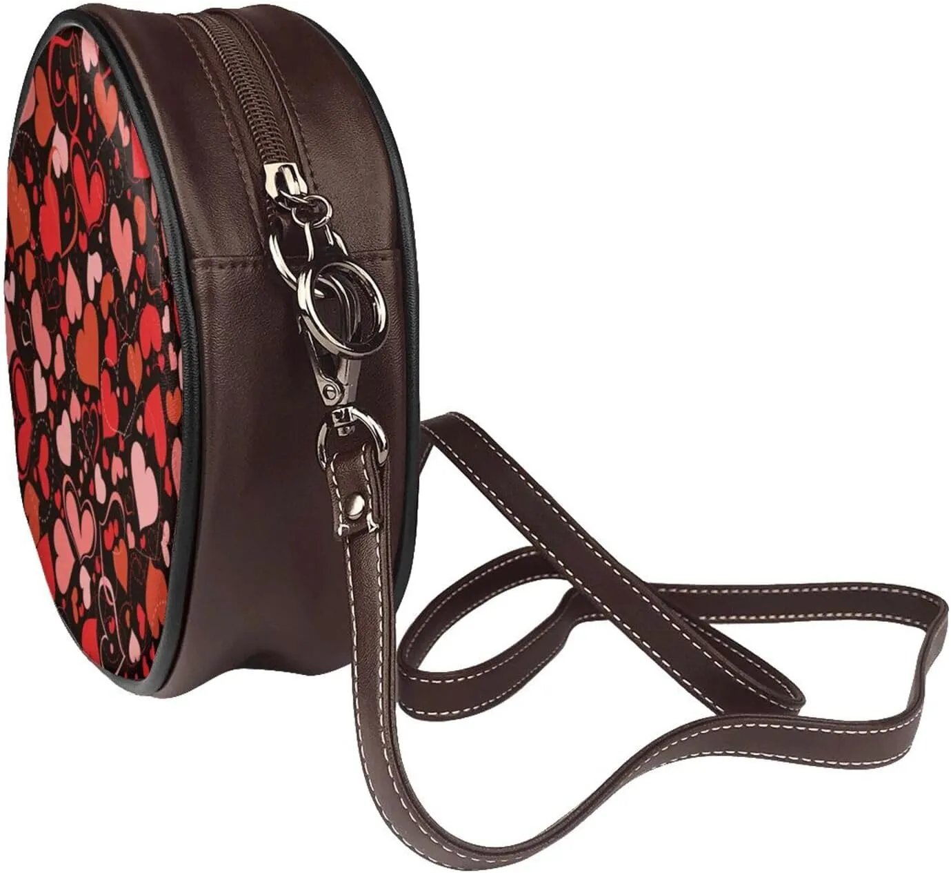 Womens Crossbody Shoulder Bag Circle Purse Clutch Evening Small PU Leather Handbag Fashion Wallet