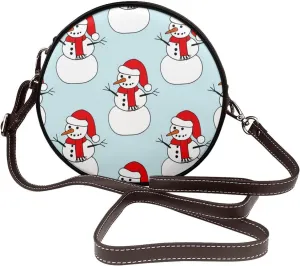 Womens Crossbody Shoulder Bag Circle Purse Clutch Evening Small PU Leather Handbag Fashion Wallet
