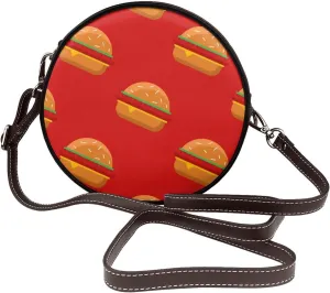 Womens Crossbody Shoulder Bag Circle Purse Clutch Evening Small PU Leather Handbag Fashion Wallet
