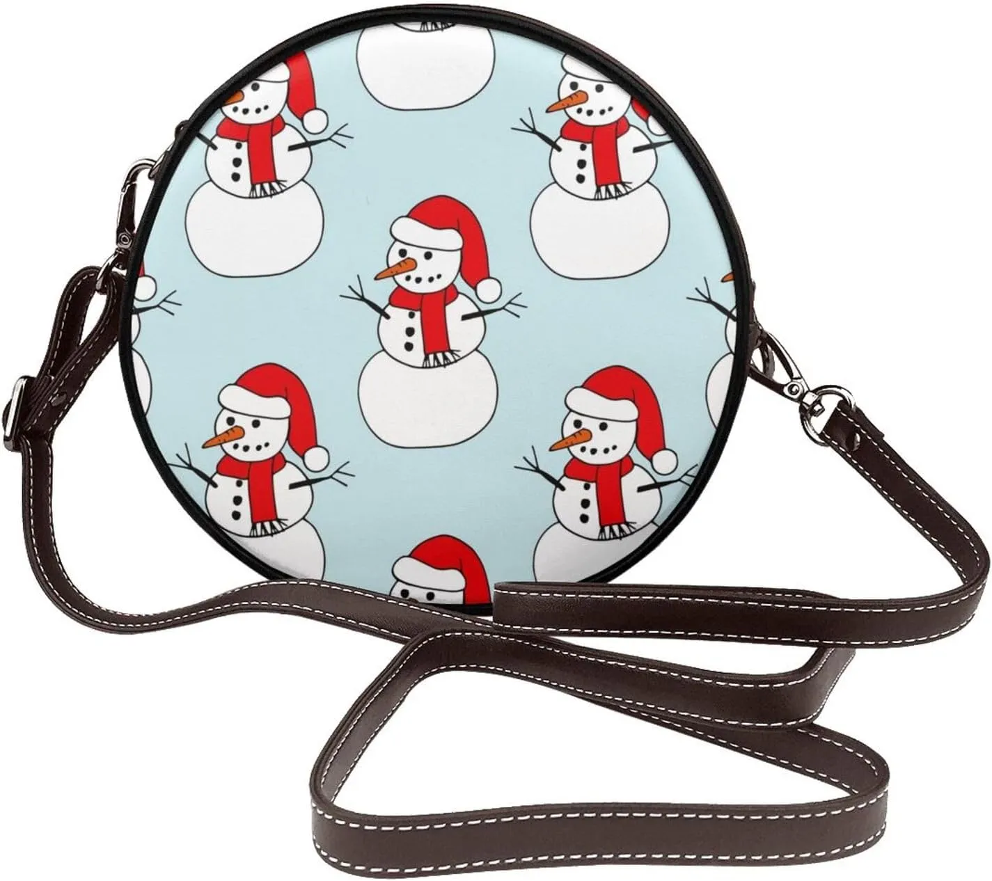 Womens Crossbody Shoulder Bag Circle Purse Clutch Evening Small PU Leather Handbag Fashion Wallet