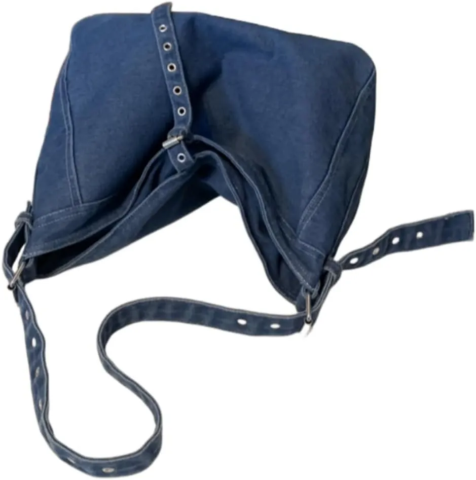 Womens Denim Shoulder Purses and Handbags, Casual Messenger Bag Tote Crossbody Purse Daily Hobo Bag