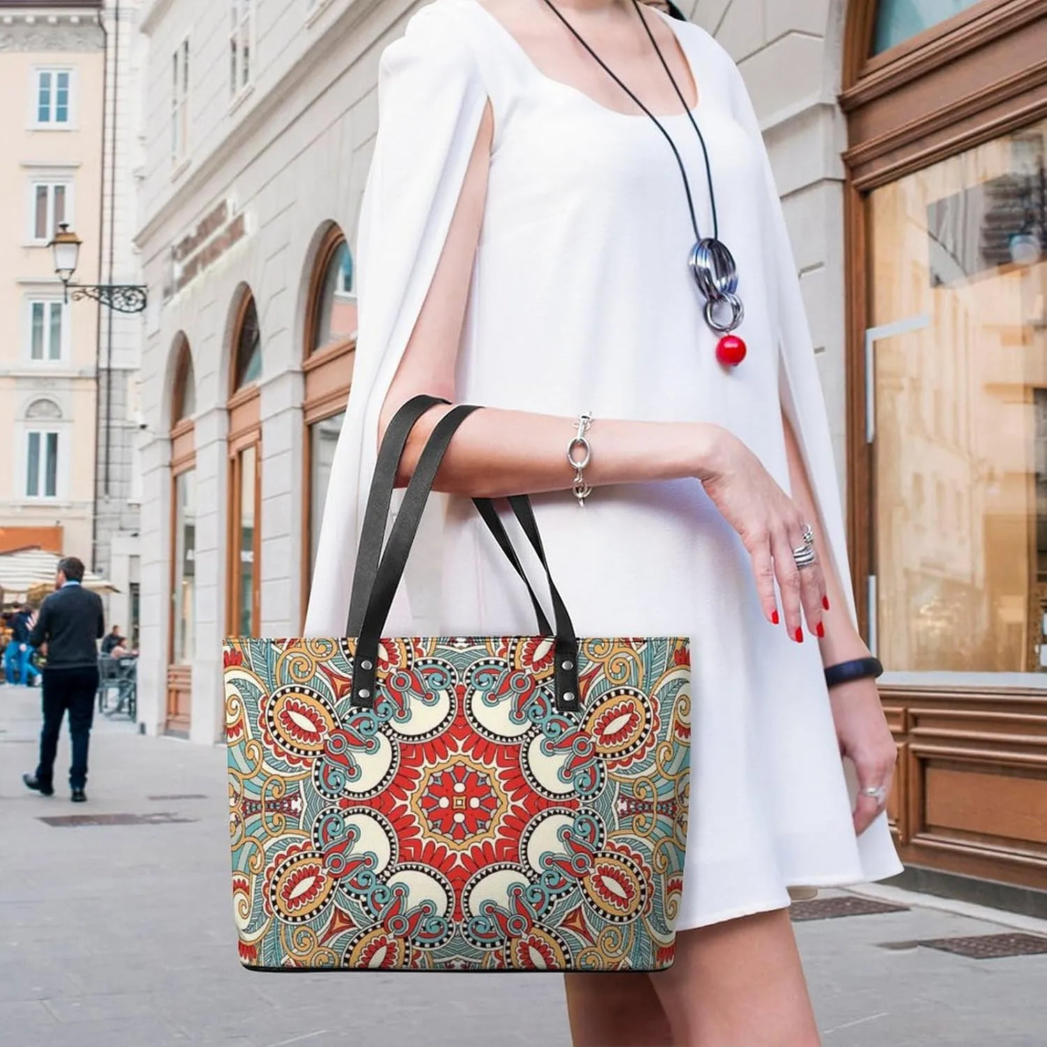Women's Fashion Large Satchel Tote Bag Casual Shoulder Bag Soft Leather Purse