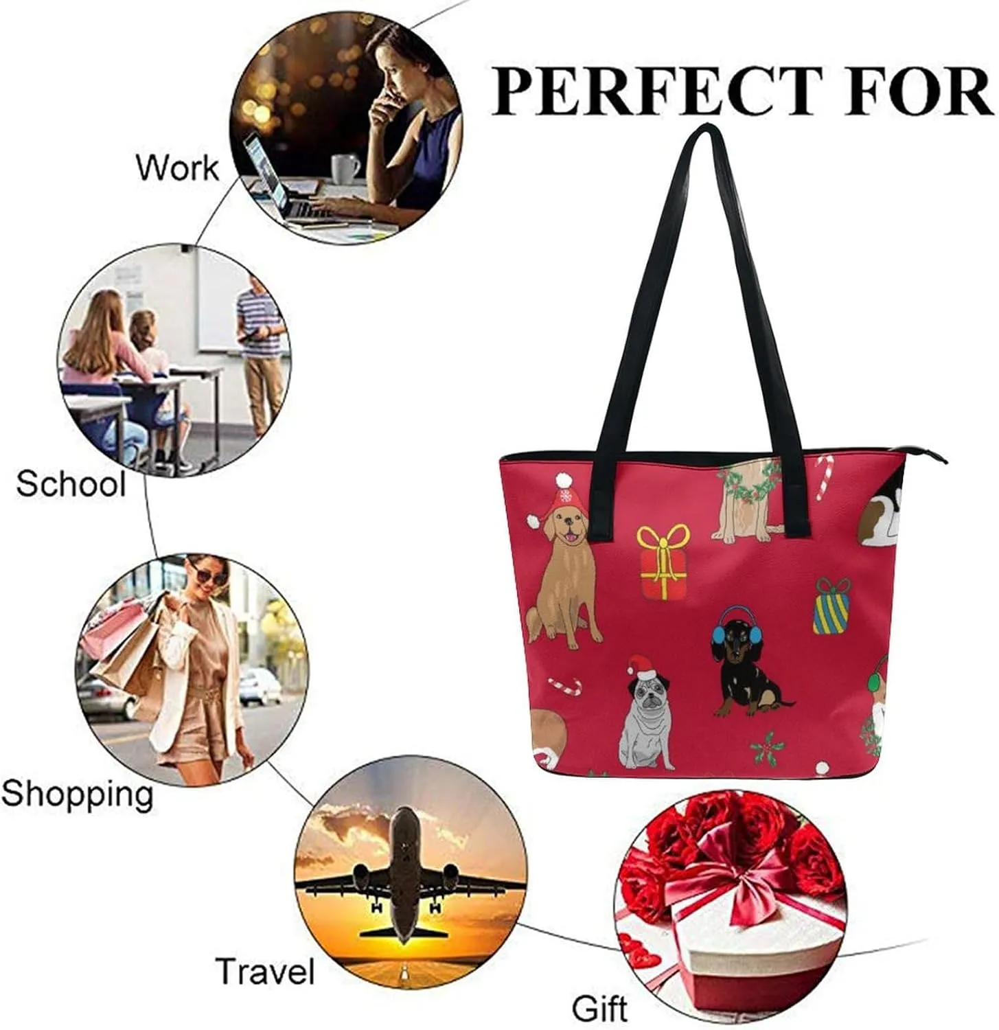 Women's Fashion Large Satchel Tote Bag Casual Shoulder Bag Soft Leather Purse