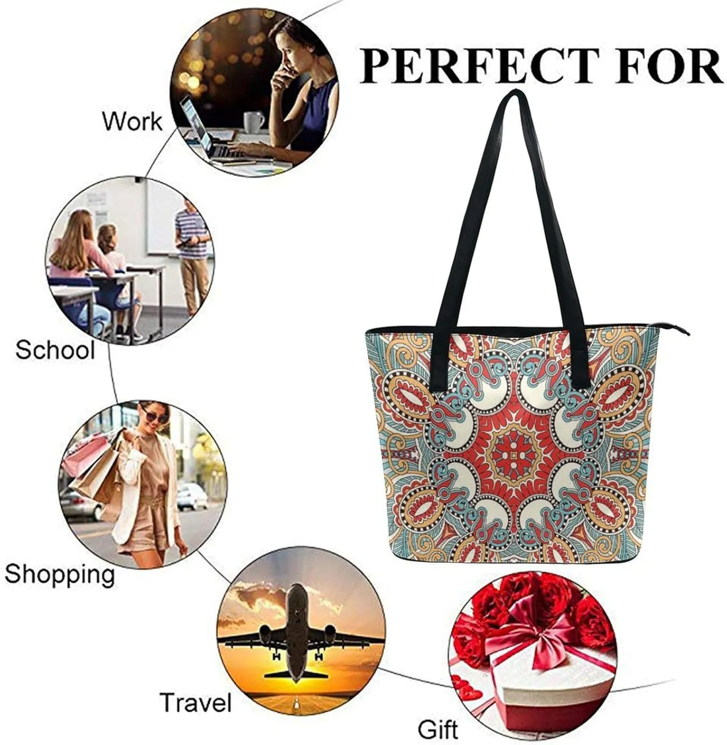 Women's Fashion Large Satchel Tote Bag Casual Shoulder Bag Soft Leather Purse