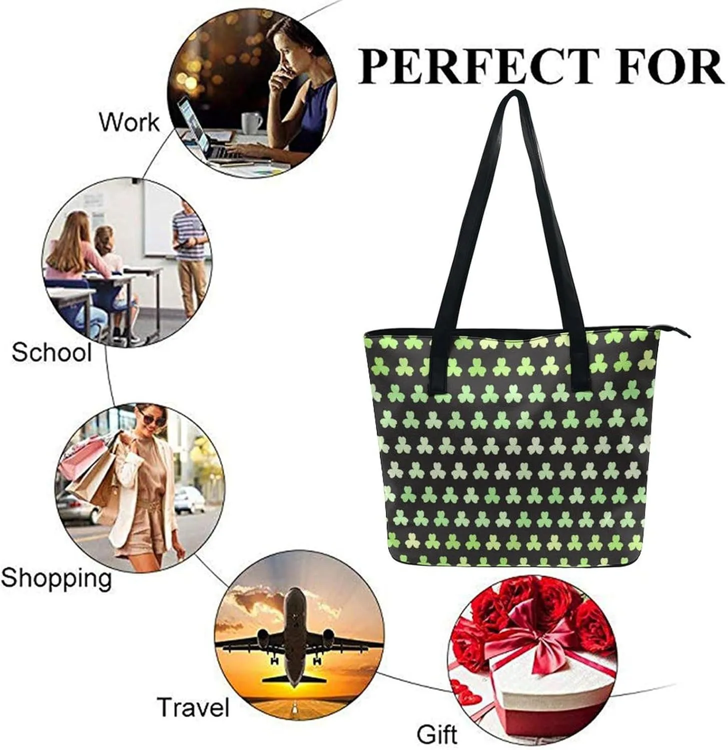 Women's Fashion Large Satchel Tote Bag Casual Shoulder Bag Soft Leather Purse