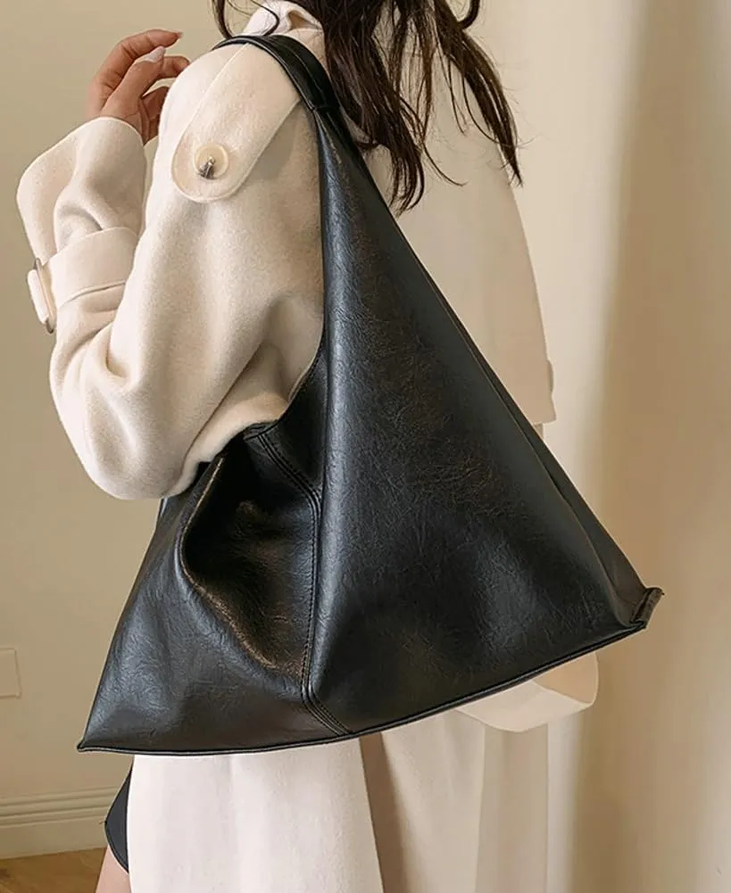 Womens Fashion Shoulder Bag Large PU Leather Tote Bag Soft Purse Handbag Work Top Handle Satchels 2pcs