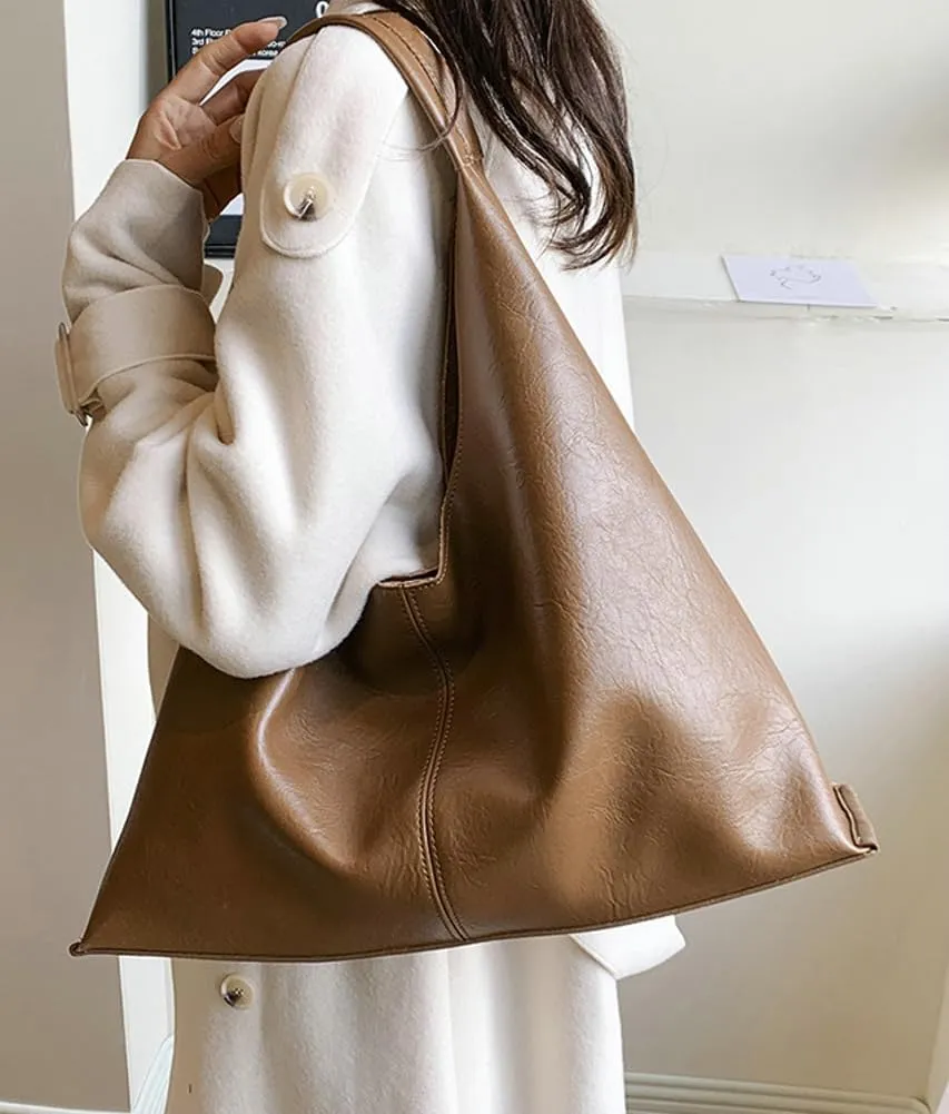 Womens Fashion Shoulder Bag Large PU Leather Tote Bag Soft Purse Handbag Work Top Handle Satchels 2pcs