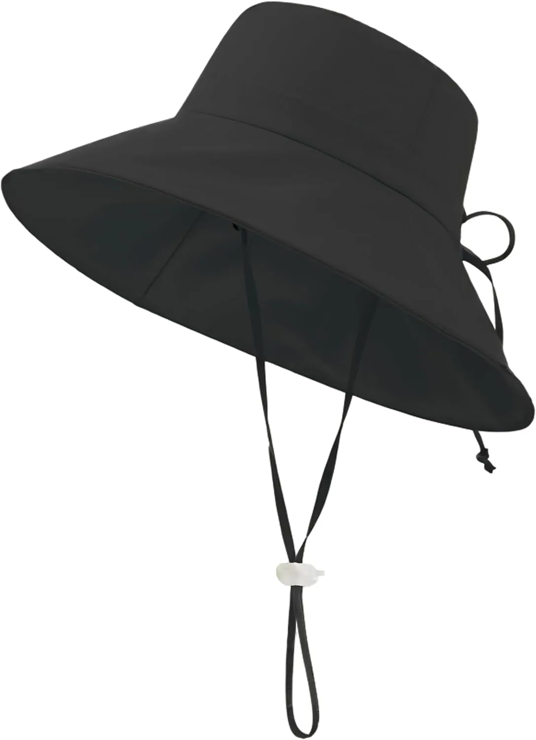 Womens Foldable Shapeable Brim Sun Hat UPF 50  Cotton Wide Brim Beach Adjustable Chin Strap Hat Sun Protection Cap