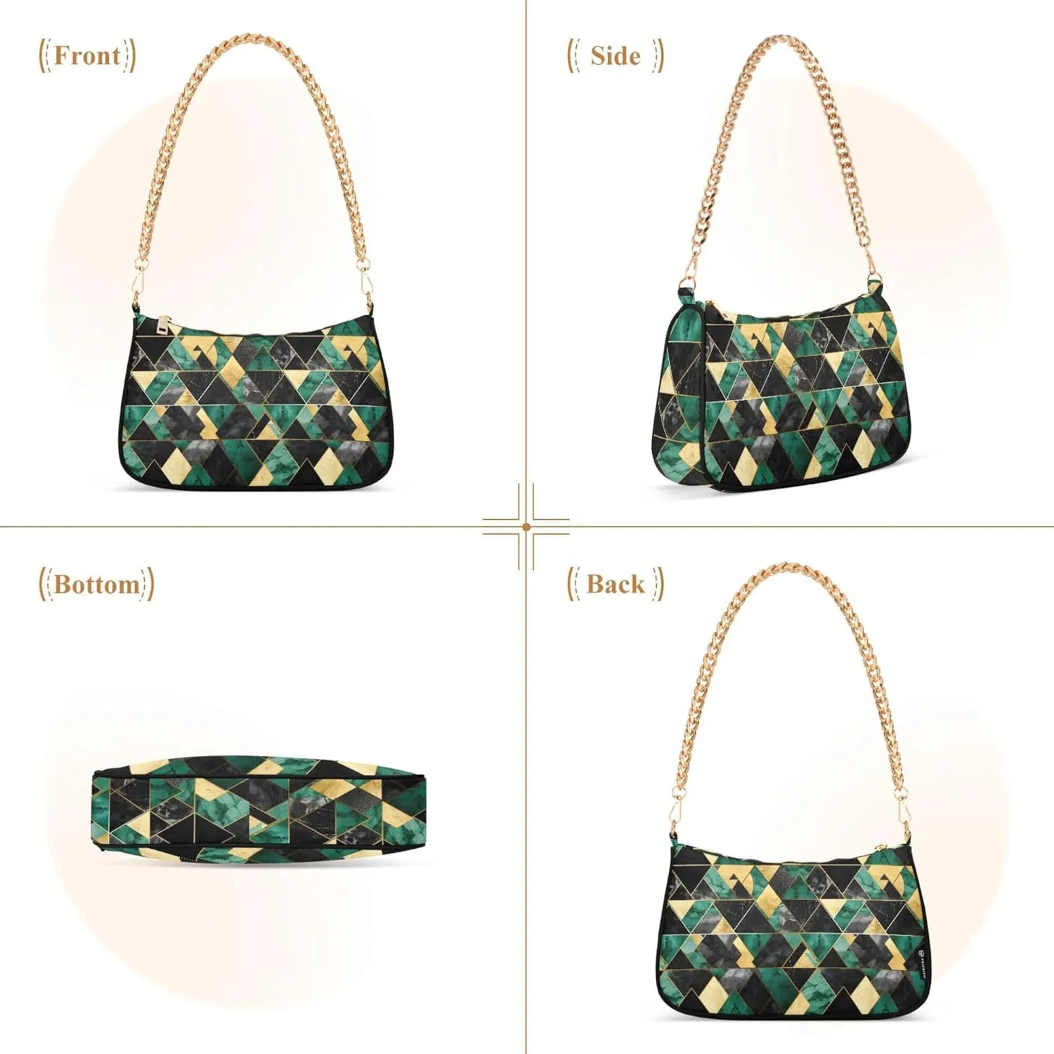Women's Handbags Tote Crossbody Bag Stylish Purse Ladies Shoulder Bag Handbag Boho Mndalas Abstract Design Crescent Bag