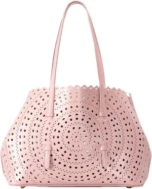 Womens Hollow Vegan Leather Tote Bag Small Summer Beach Bucket Shoulder Purse Top Handle Handbag Crossbody Satchels