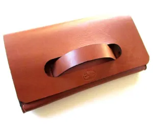 Women's Leather Clutch with Handle