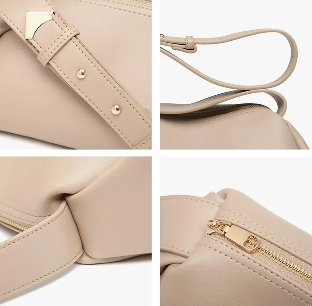 Womens Pillow Shoulder Crossbody Bags Soft Vegan Leather Tote Bag Small Purse Handbag Top Handle Satchel