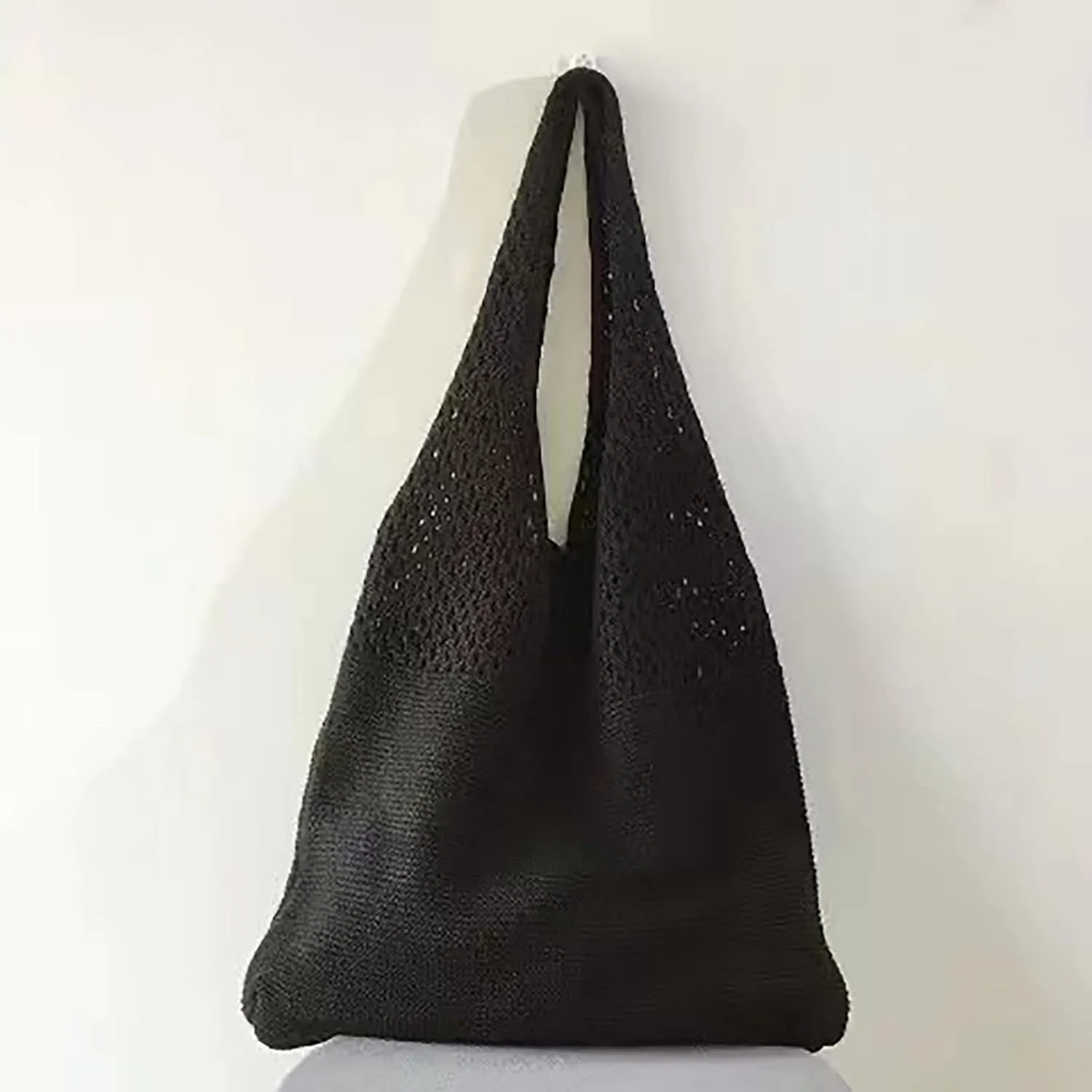 Women's Shoulder Bag, Crochet Tote Bag Vintage Fashion Crossbody Handbags Y2K Mesh Beach Bags, Purses for Women Trendy