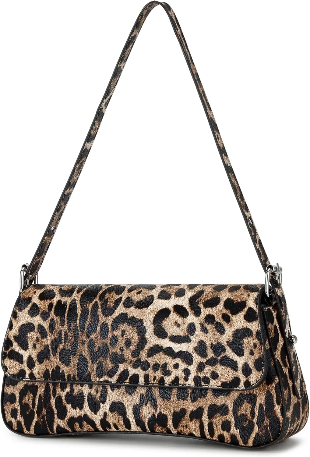 Women's Small Retro Vintage Vegan Leather Flap Shoulder Bag
