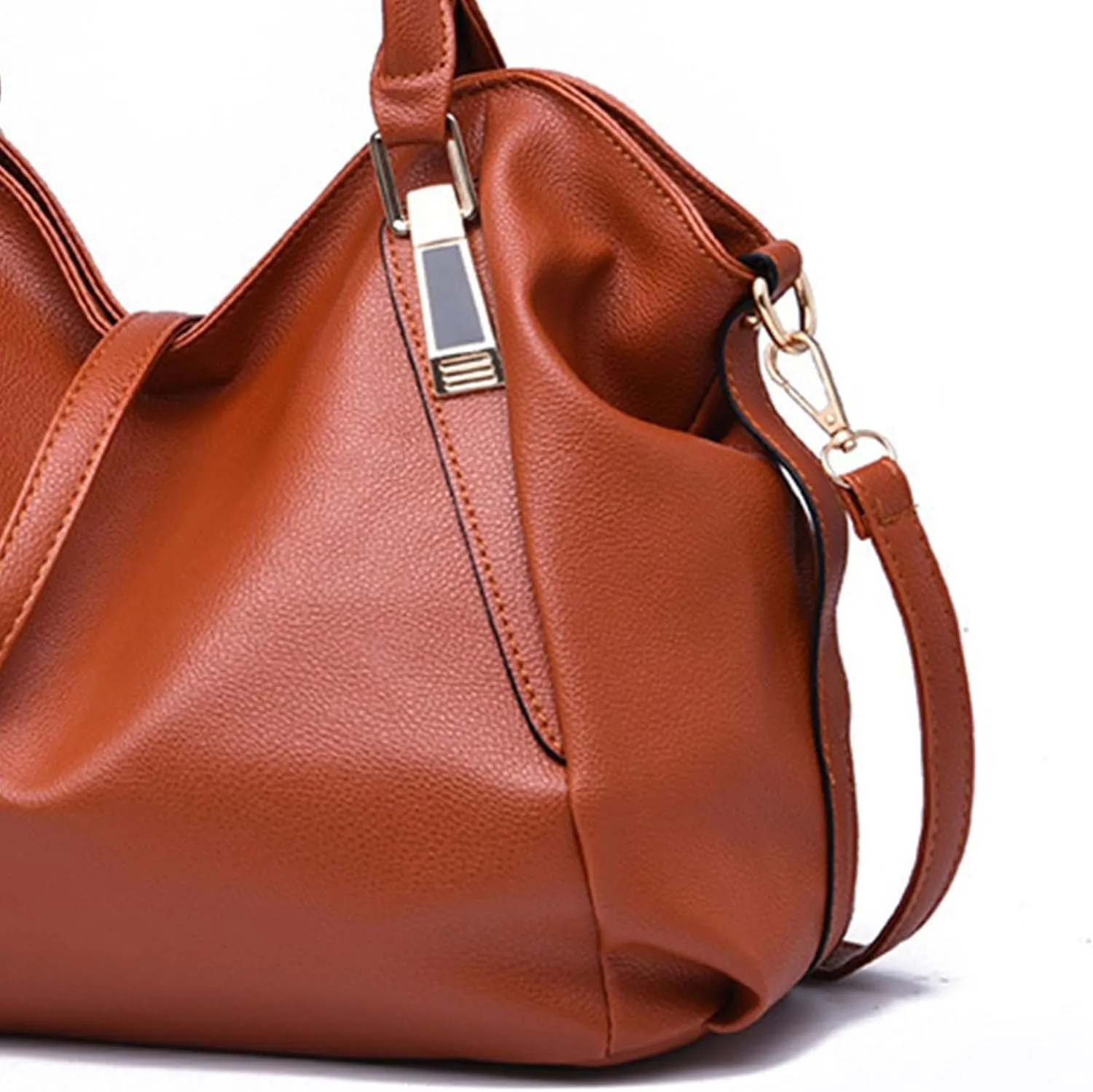 Women's Soft PU Shoulder Bag, Large Capacity Handbag, Fashionable and Elegant Design for Work and Daily Use